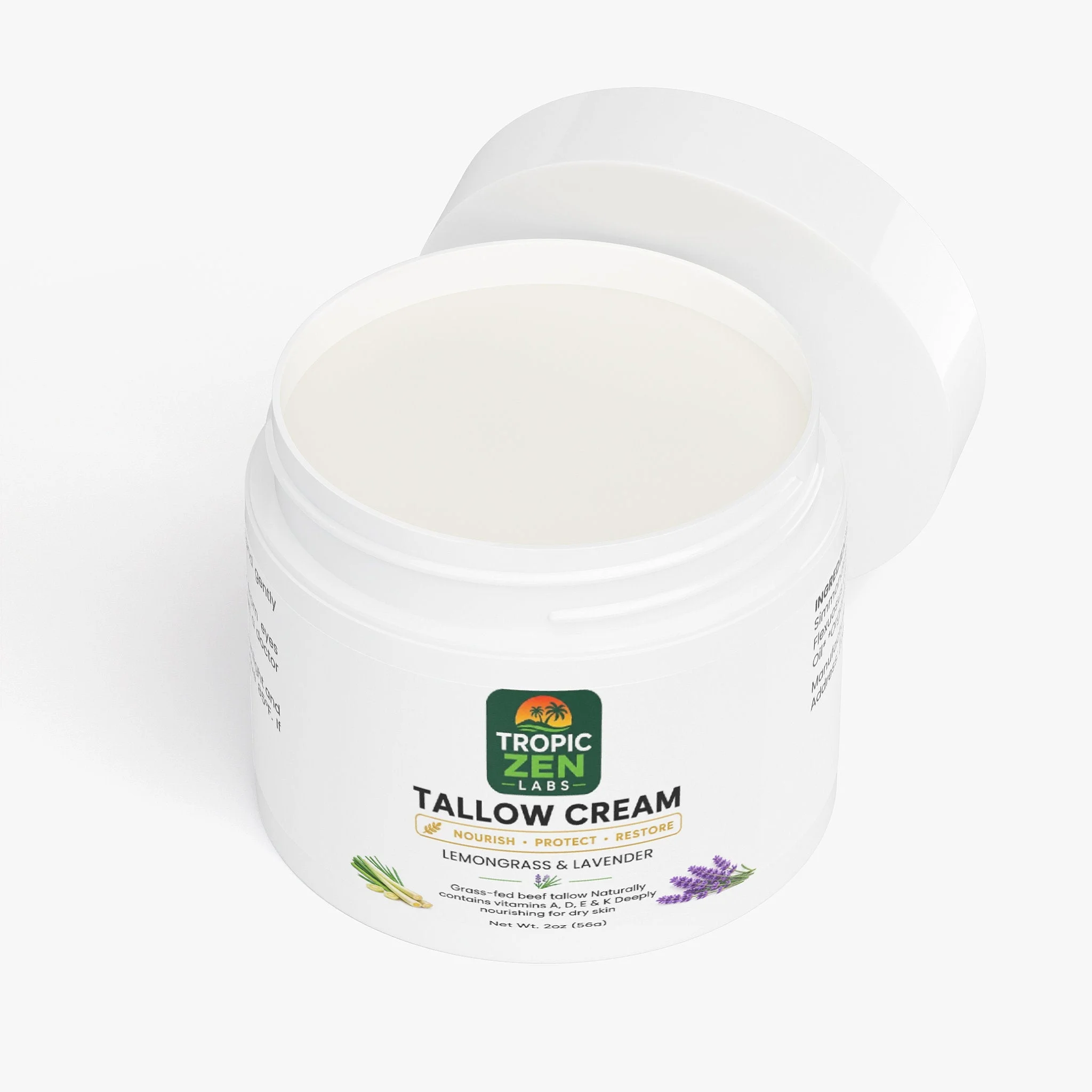 TropicZen Tallow Cream Lemongrass & Lavender product bottle