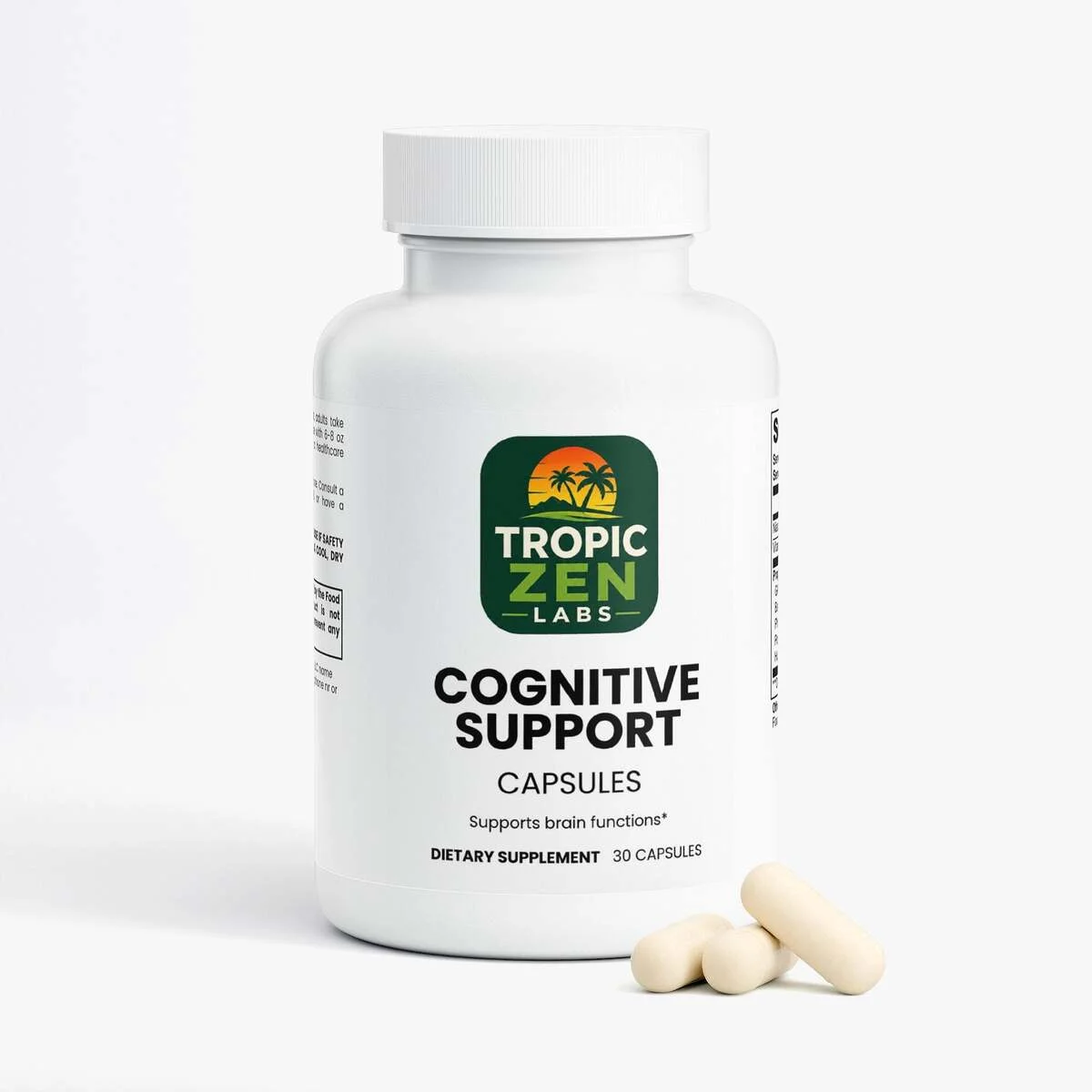 Open bottle of Cognitive Support