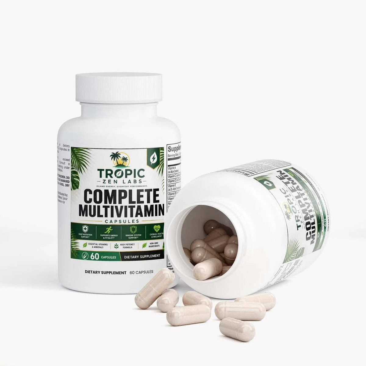 Open bottle of Complete Multivitamin