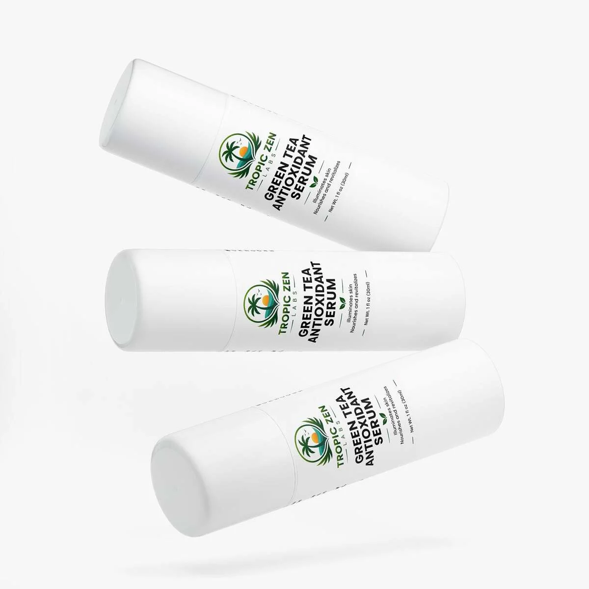 Close up of Green Tea Antioxidant Serum capsules