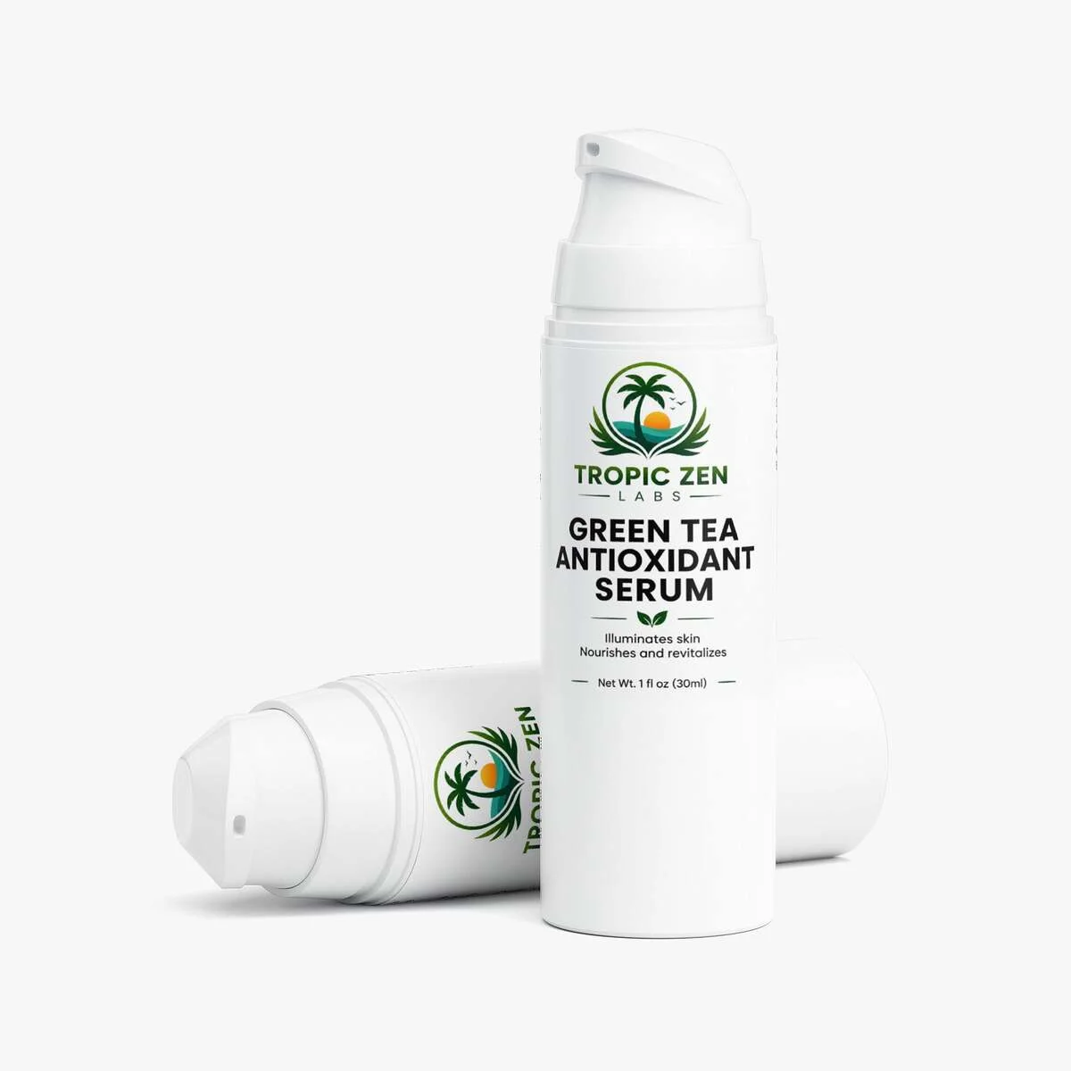 Open bottle of Green Tea Antioxidant Serum
