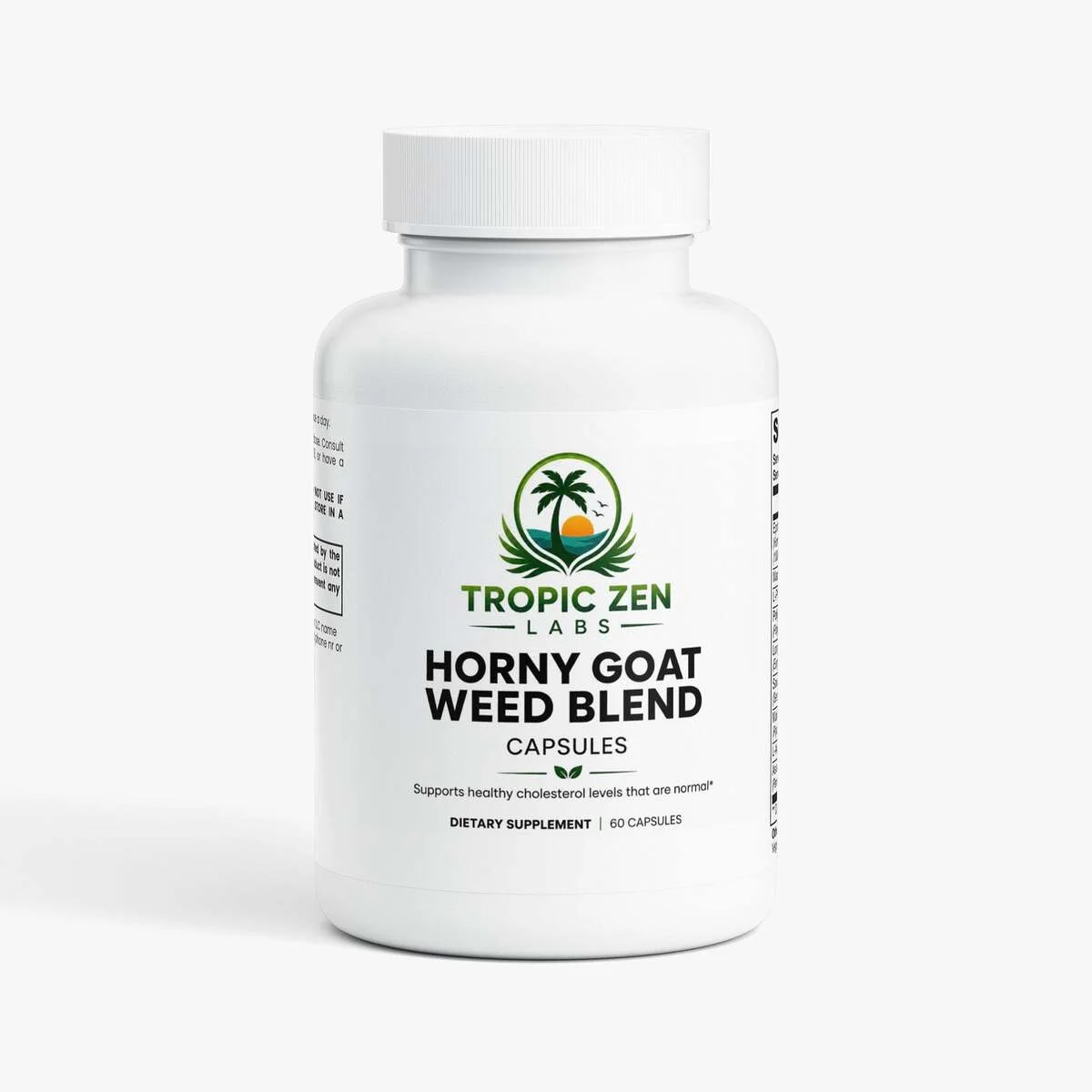 Horny Goat Weed Blend supplement bottle by TropicZen Labs