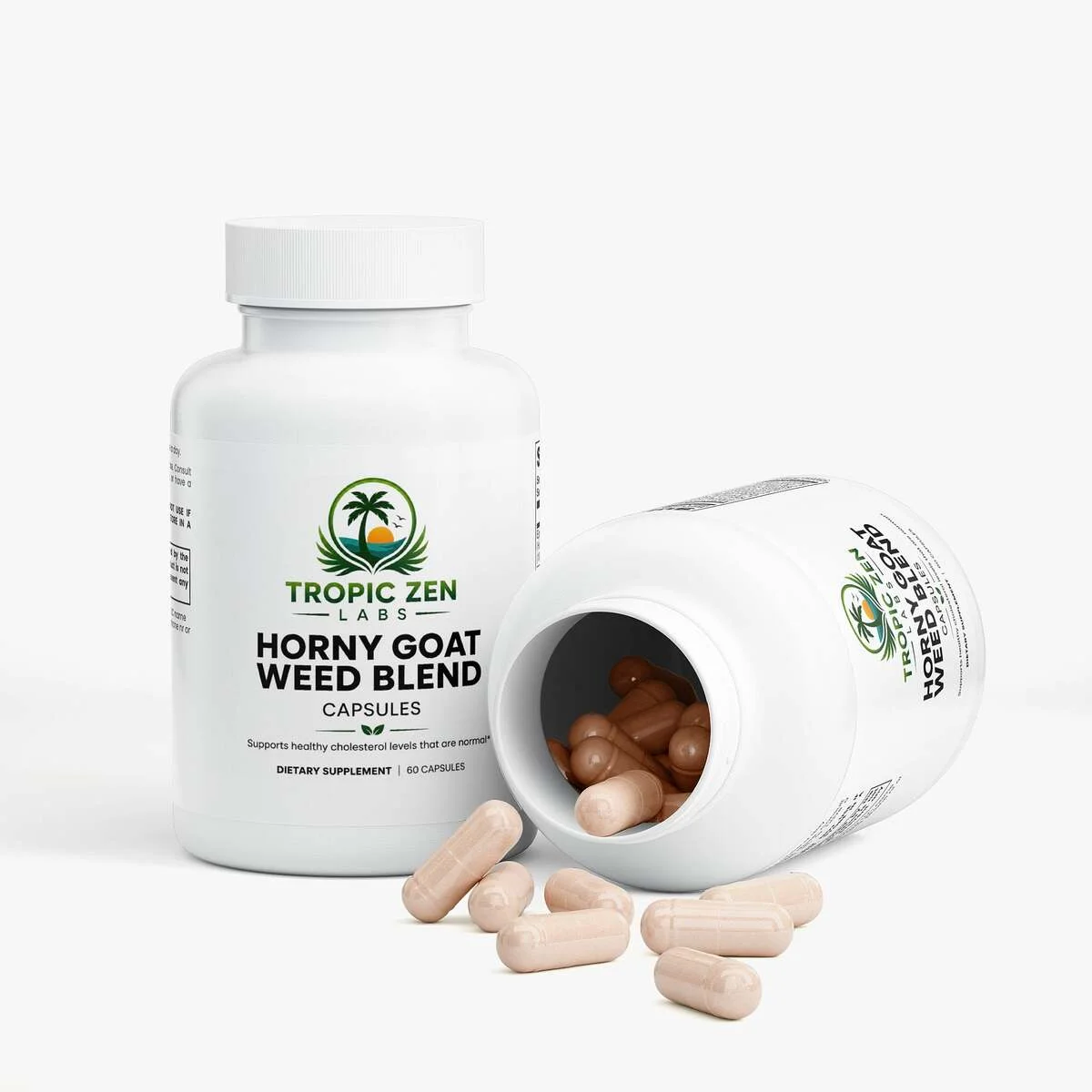 Open bottle of Horny Goat Weed Blend