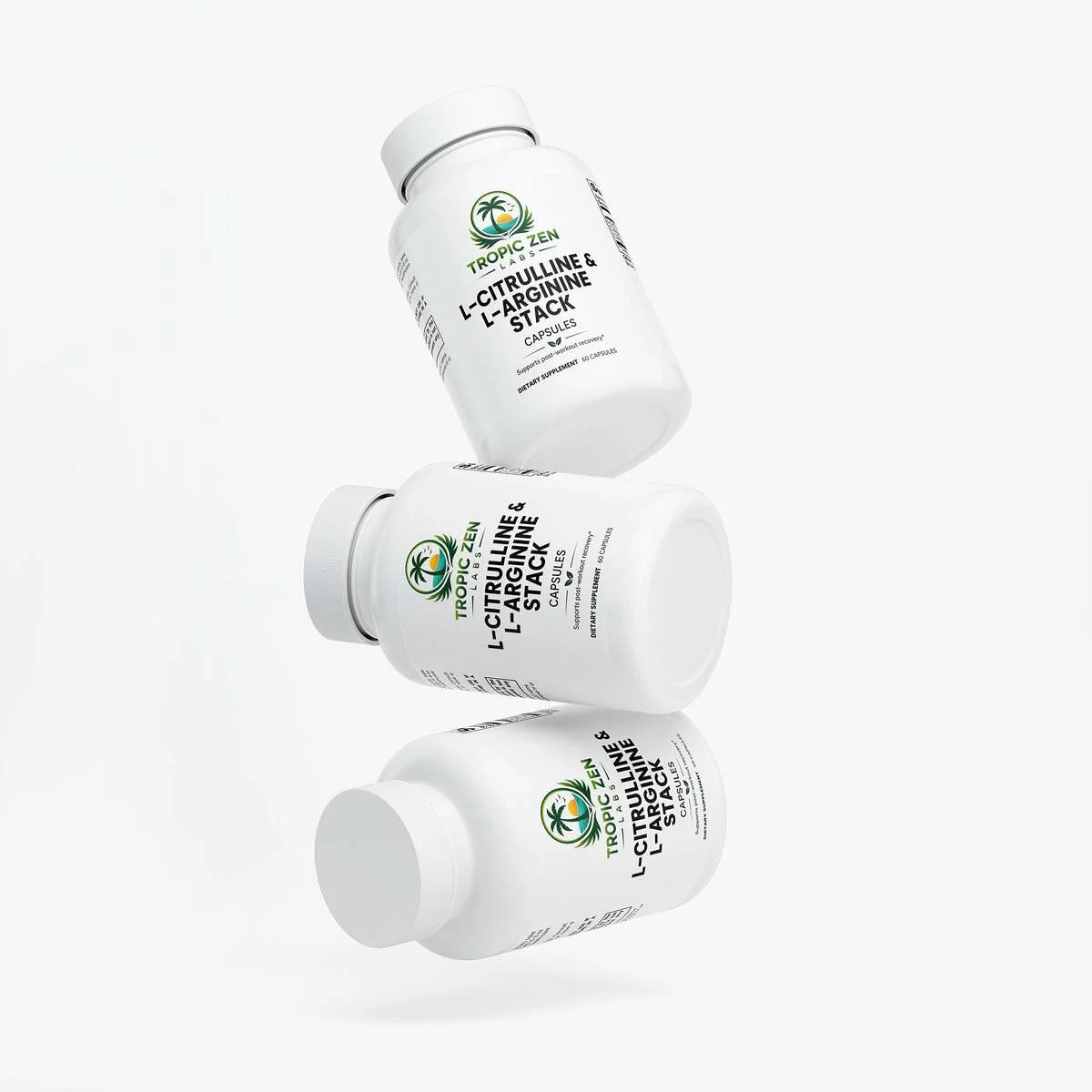 Close up of L-Citrulline & L-Arginine Stack capsules