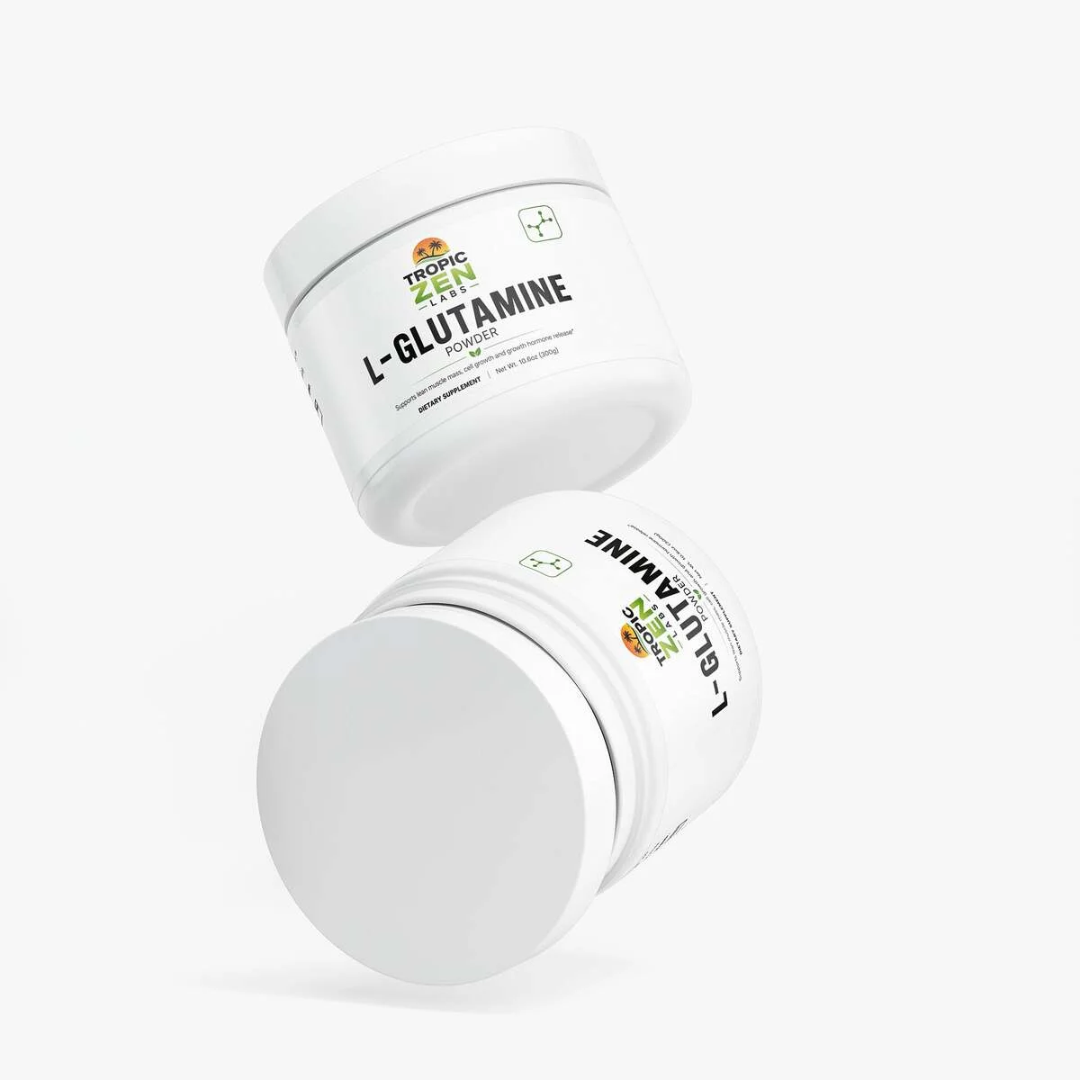Close up of L-Glutamine capsules