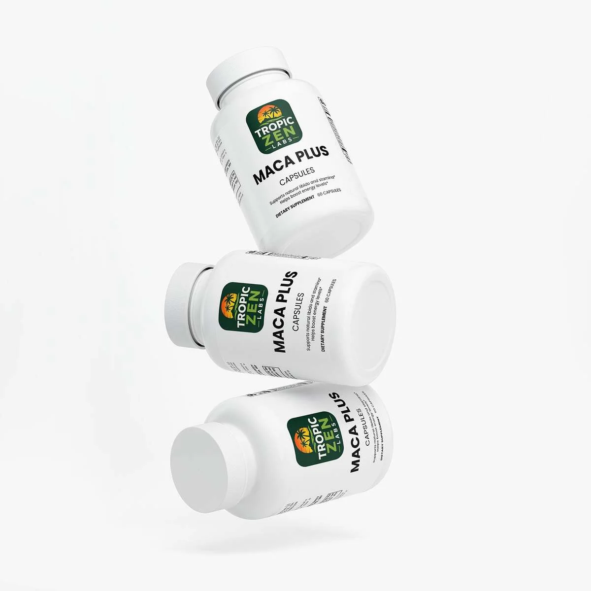 Close up of Maca Plus capsules