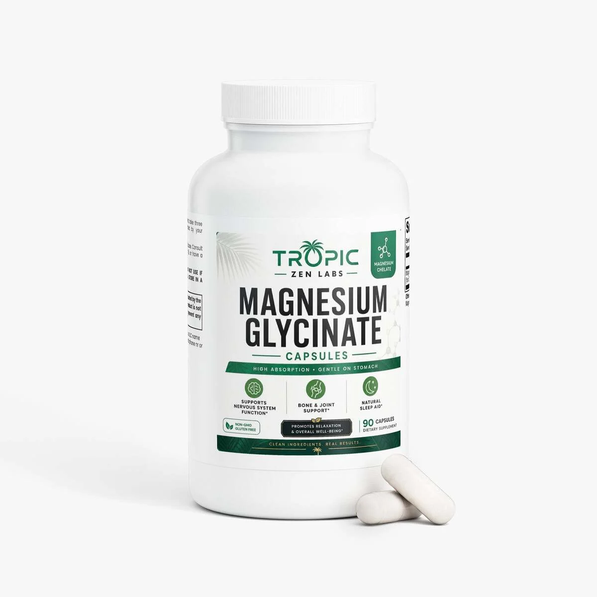Magnesium Glycinate wellness product lifestyle image by TropicZen