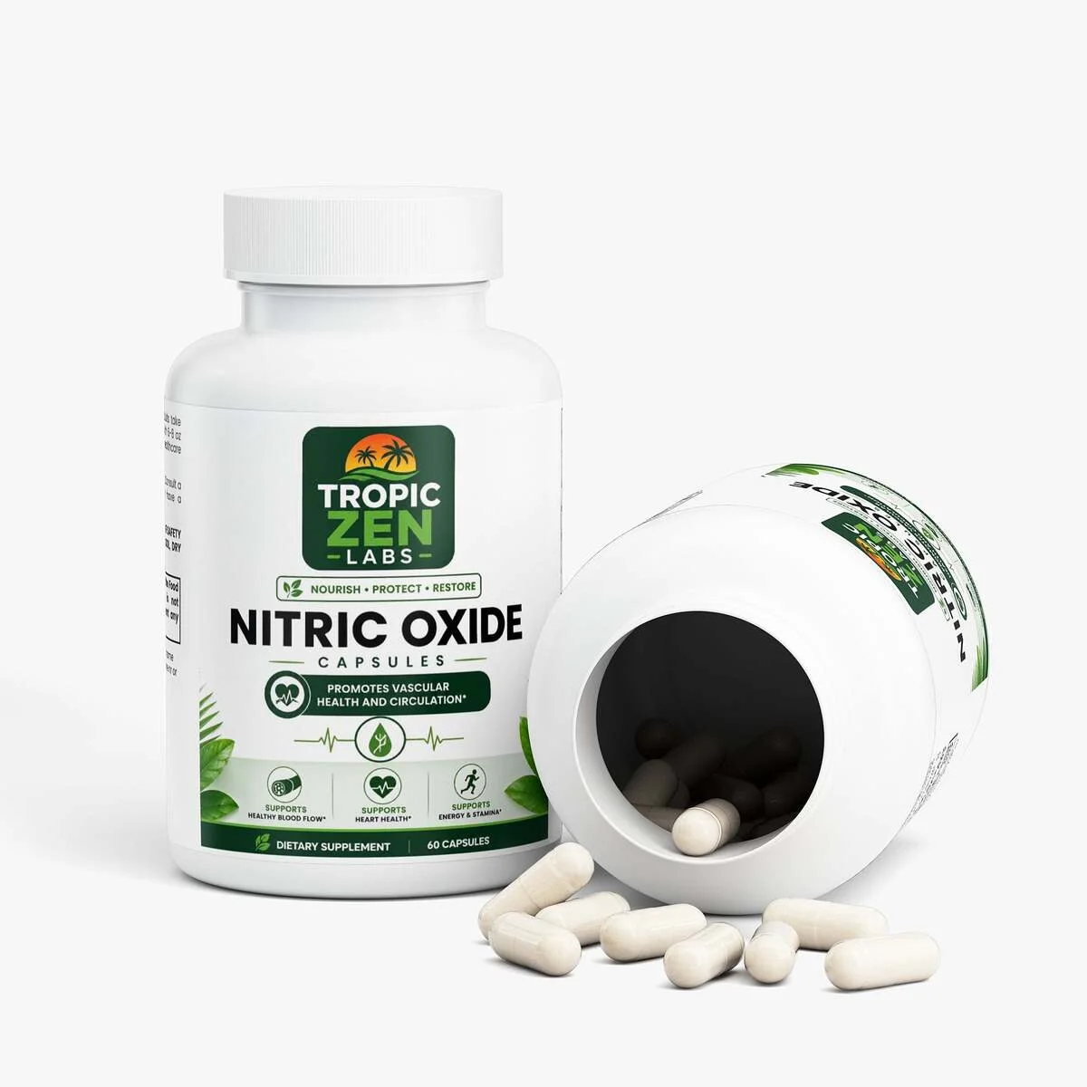 Open bottle of Nitric Oxide