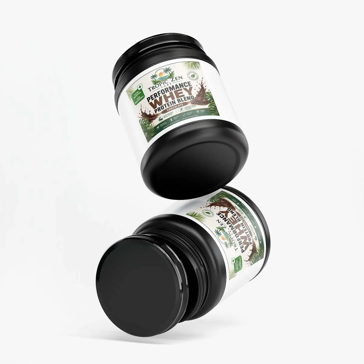 Close up of Performance Whey Protein Blend (Chocolate) capsules