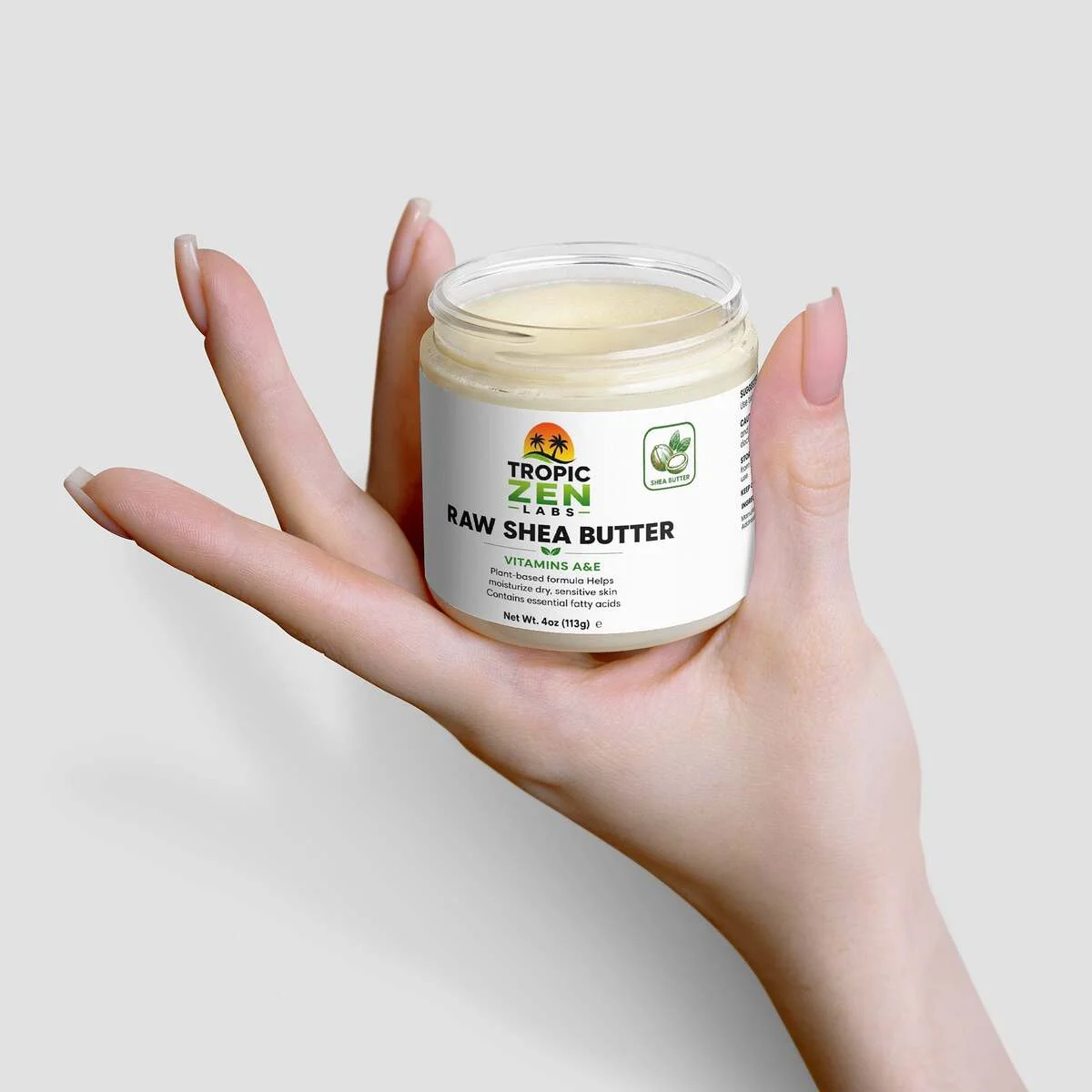 Raw Shea Butter Supplement Facts panel