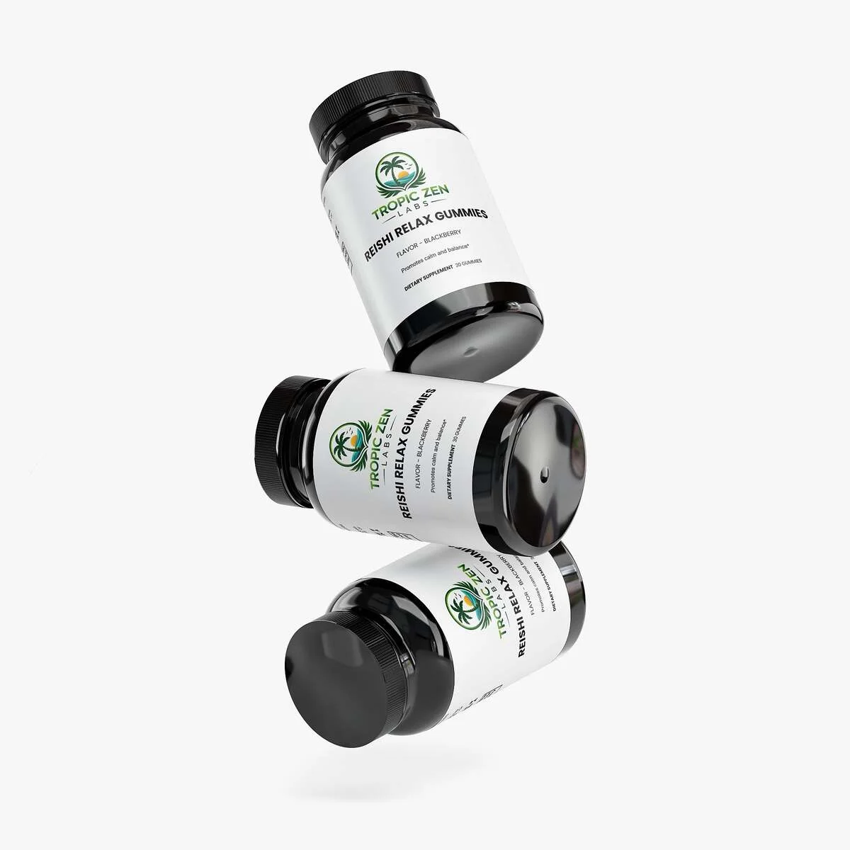 Close up of Reishi Relax Gummies capsules