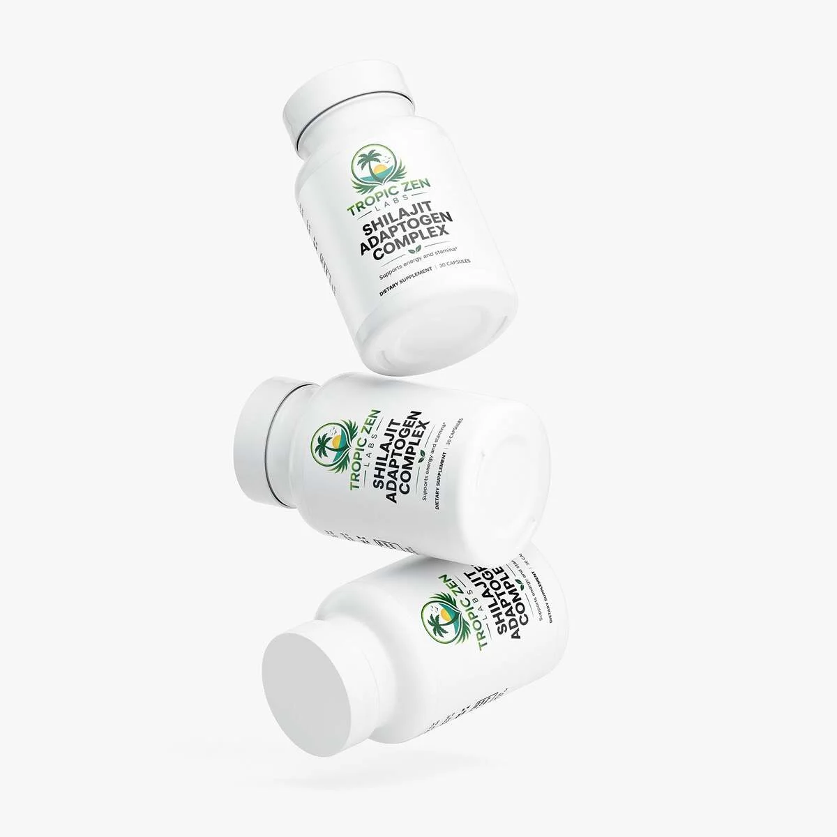 Open bottle of Shilajit Adaptogen Complex