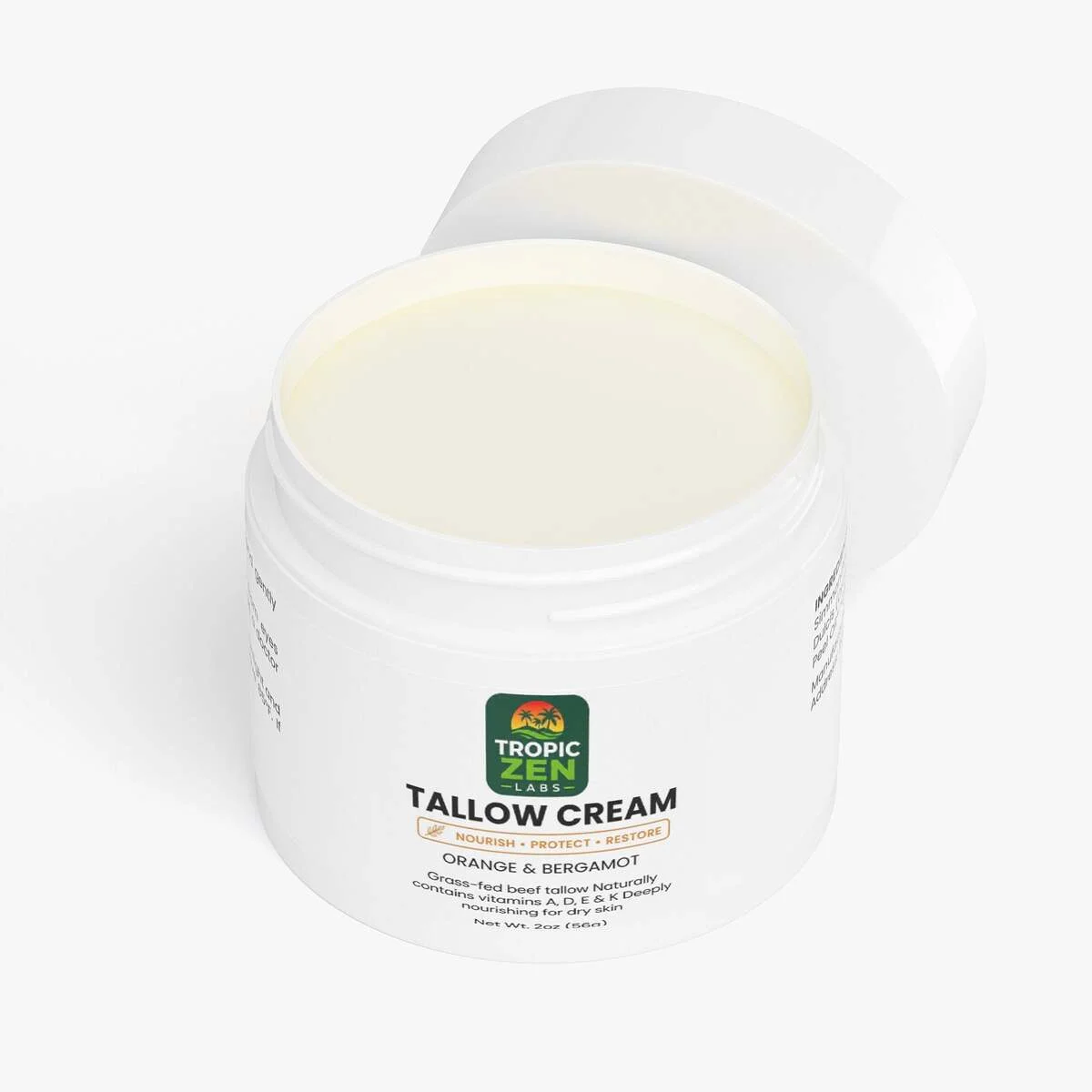 Tallow Cream Orange & Bergamot wellness product lifestyle image by TropicZen